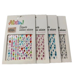 Kit 12 Cartela Pérola Adesiva Brilho p/ Carnaval QBELAMANUELA