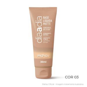 Base Líquida Matte Dia a Dia Cor 03 Mahav