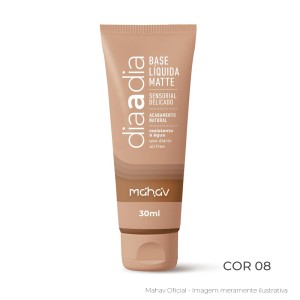 Base Líquida Matte Dia a Dia Cor 08 Mahav