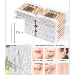 Hastes de Bambu c/ Pontas de Algodão 100 unidades