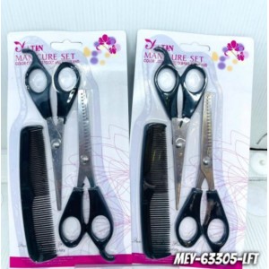 Kit Cabelereiro com 2 Tesouras + Pente