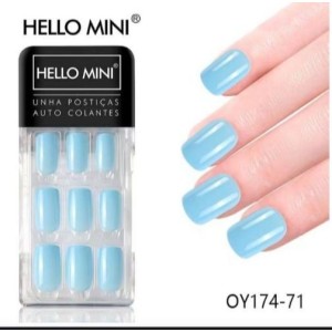Kit Unhas Postiças Autocolantes c/ 24 Hello Mini OY174-71