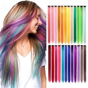 Kit 12 Tic Tac Mechas Coloridas para Cabelo Extensão
