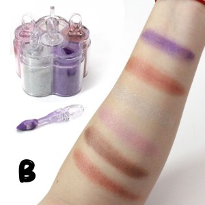 Sombra Iluminadora Pigmento c/ Aplicador Cor B Sarah's Beauty c/ 6 cores
