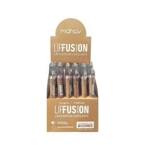 Box 48 Lápis Batom Cintilante Lip Fusion Dia a Dia Mahav