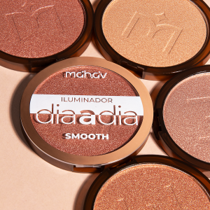 Kit 4 Iluminador Facial Compacto Smooth Dia a Dia Mahav