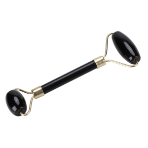 Rolo Massageador Facial Pedra Jade Preta Anti Rugas