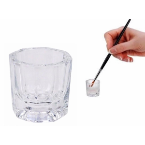 Kit 4 Dappen de Vidro Mistura pó líquido Monomer Hello Mini