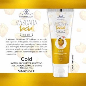 Máscara Facial Peel Off Gold Phállebeauty 50 g