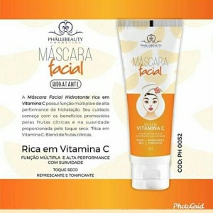 Máscara Facial Hidratante Vitamina C Phállebeauty 50 g