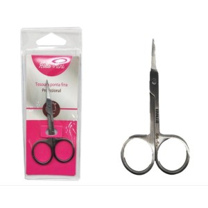 Tesoura Ponta Fina C Prata Hello Mini