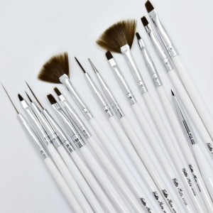 Kit 15 Pincel Para Unhas Artísticas Hello Mini KIT039