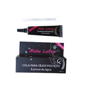 Cola Para cílios Postiços Preta a Prova D'água Make Lolita