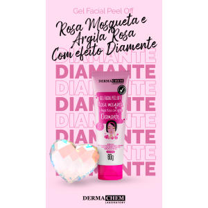 Box 9 Gel Peel Off Rosa Mosqueta e Argila Rosa Dermachem 60 G