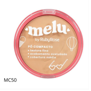 Pó Compacto Melu Cor MC50 Ruby Rose