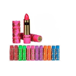 Box 12 Batom Colorido Mágico Bastão 24 hrs Bella Femme