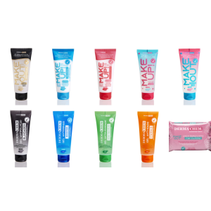 Kit 10 Dermachem Make e Gel Cuidados Faciais COMPLETO