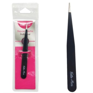 Pinça Ponta Fina Profissional Hello Mini PI146-3 (Preta)