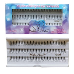 Cilios Postiços em Tufinho 12mm Hello Mini c/60