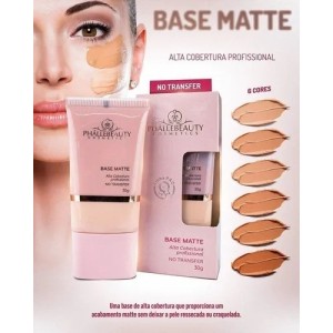 Kit 6 Base Líquida Matte Phállebeauty 30 g