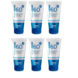 Kit 6 Protetor Solar Facial Sem Cor FPS 60 Sun Dermachem 40 g