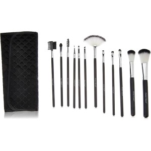 Kit 12 Pincéis p/ Maquiagem Macrilan c/ Estojo KP1-5E