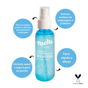 Spray Limpador de Pincéis Melu Ruby Rose 100 ml