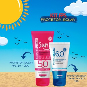 Kit 2 Protetor Solar FPS 50 e FPS 60 Sun Dermachem